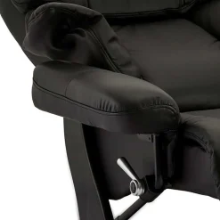 Wohnen Sessel<Schwarzer Relaxsessel mit Fußablage - Nautygo (zweiteilig)