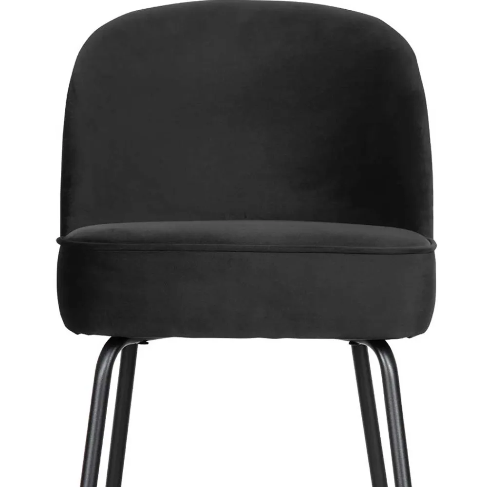 Wohnen Hocker<Schwarzer Retro Samt Barstuhl in zwei Höhen - Abelless