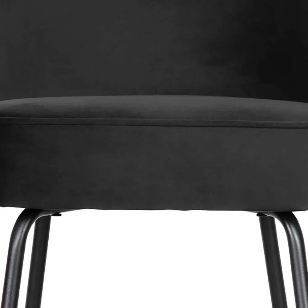 Wohnen Hocker<Schwarzer Retro Samt Barstuhl in zwei Höhen - Abelless