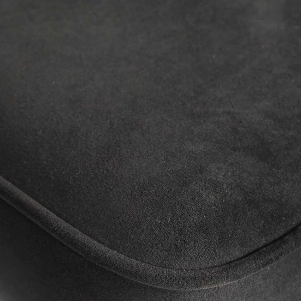 Wohnen Hocker<Schwarzer Retro Samt Barstuhl in zwei Höhen - Abelless
