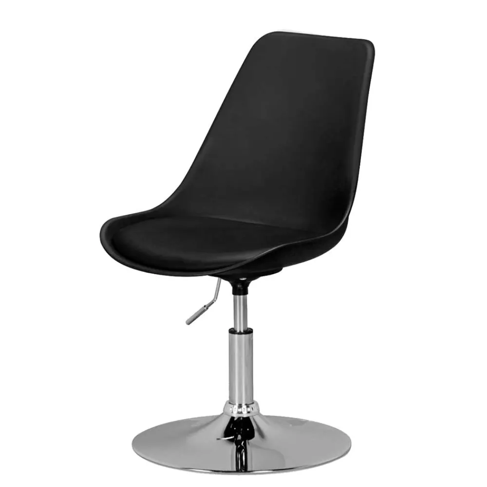 Wohnen Stühle<Schwarzer Schalenstuhl drehbar & höhenverstellbar - Alberton