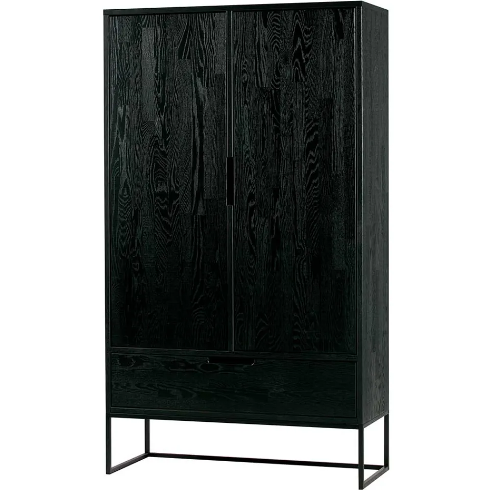 Wohnen Kommoden<Schwarzer Schrank aus Holz & Metall - Almery