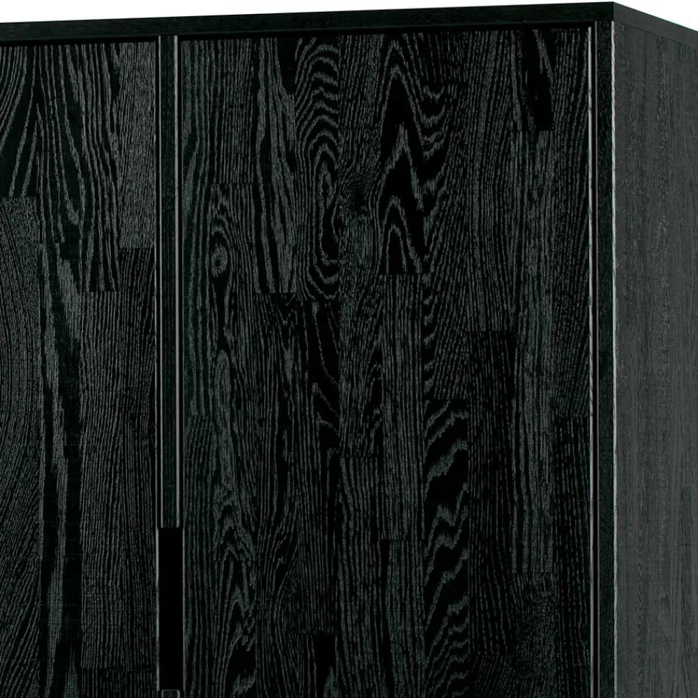 Wohnen Kommoden<Schwarzer Schrank aus Holz & Metall - Almery