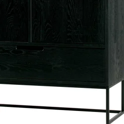Wohnen Kommoden<Schwarzer Schrank aus Holz & Metall - Almery