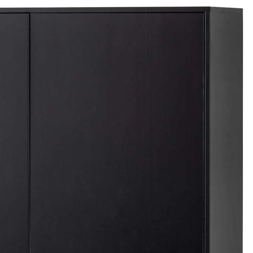 Wohnen Vitrinen|Schränke<Schwarzer Schrank mit Doppeltür - 100x155x40 - Burgossi