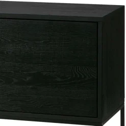 Wohnen Tv & Hifi-Möbel|Lowboards<Schwarzer TV Unterschrank mit zwei Schubladen - Almery