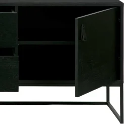 Wohnen Tv & Hifi-Möbel|Lowboards<Schwarzer TV Unterschrank mit zwei Schubladen - Almery