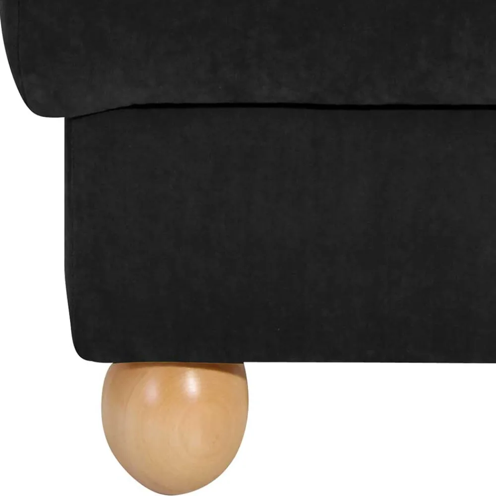 Wohnen Sessel<Schwarzer Velours Sessel mit Ohren - Bravassa