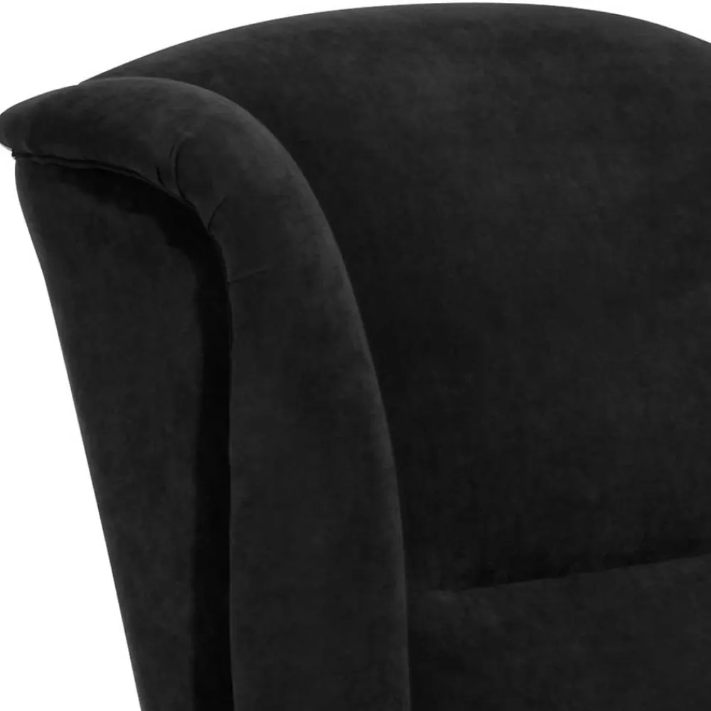 Wohnen Sessel<Schwarzer Velours Sessel mit Ohren - Bravassa