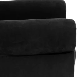 Wohnen Sessel<Schwarzer Velours Sessel mit Ohren - Bravassa