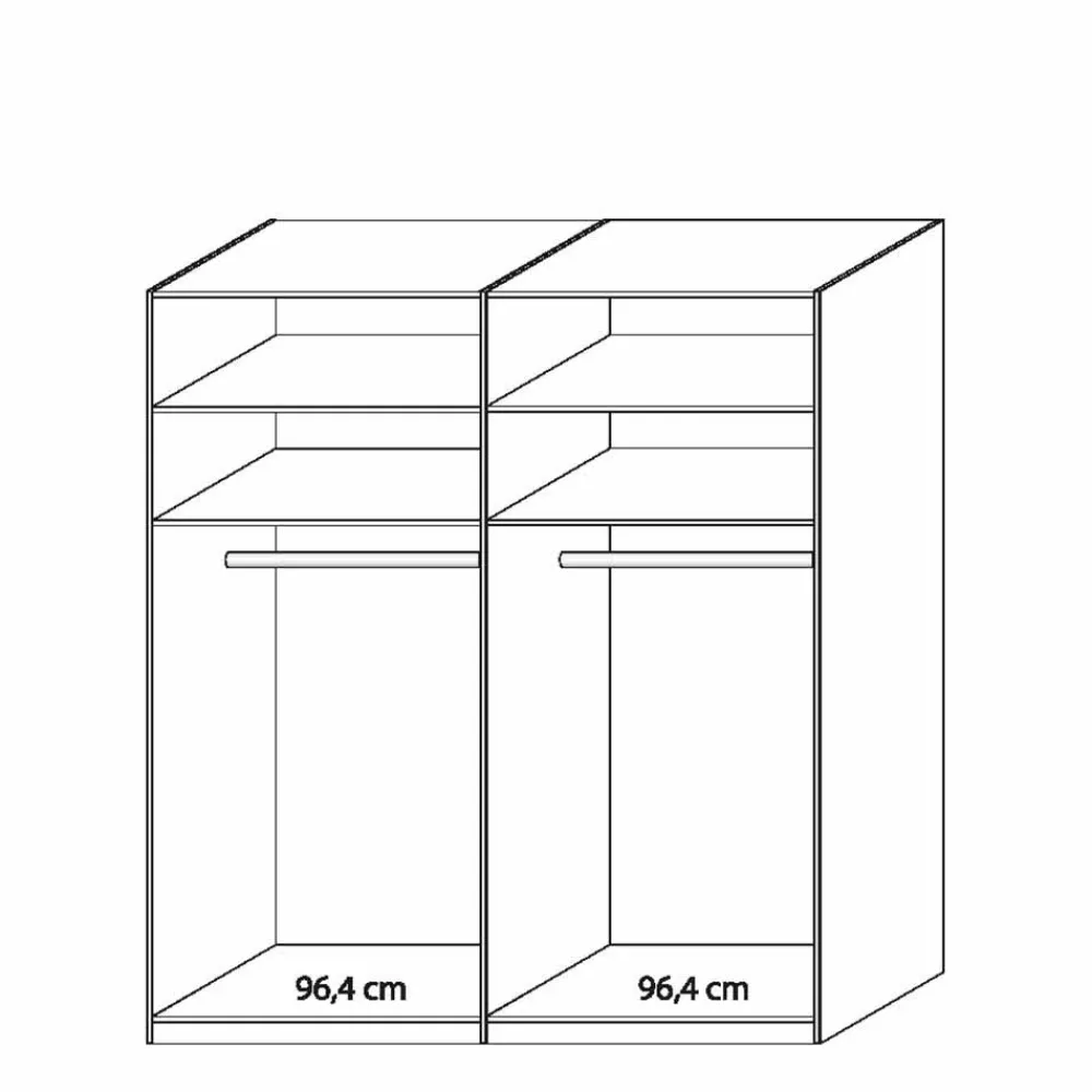 Wohnen Kleiderschränke<Schwebetüren Kleiderschrank Arneta in Weiß Lärche Dekor