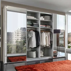 Wohnen Kleiderschränke<Schwebetürenkleiderschrank mit Spiegel - Oksena
