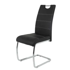 Wohnen Sessel<Schwing Stühle aus Kunstleder & Metall - Ayero (Set)
