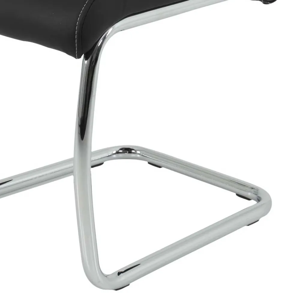 Wohnen Sessel<Schwing Stühle aus Kunstleder & Metall - Ayero (Set)