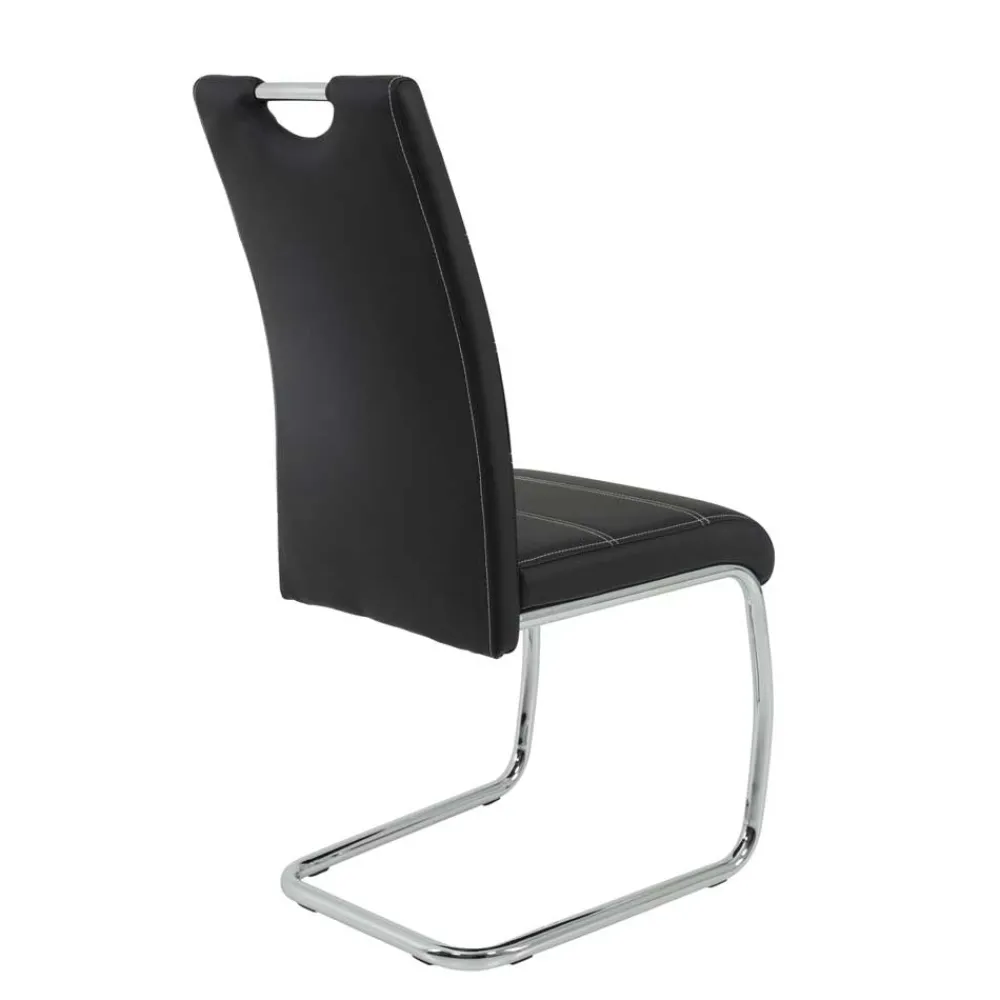 Wohnen Sessel<Schwing Stühle aus Kunstleder & Metall - Ayero (Set)