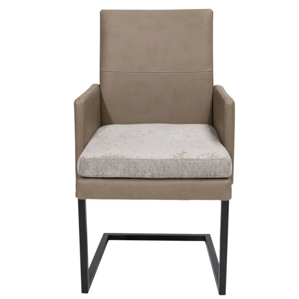 Wohnen Sessel<Schwingsessel in Beige und Grau - Rovina