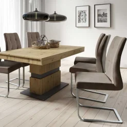 Wohnen Sessel<Schwingstühle in Braun - Badehma (2er Set)