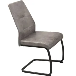 Wohnen Sessel|Stühle<Schwingstühle in Grau & Schwarz - Medeos (4er Set)