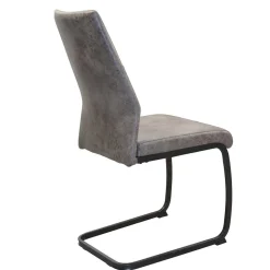 Wohnen Sessel|Stühle<Schwingstühle in Grau & Schwarz - Medeos (4er Set)