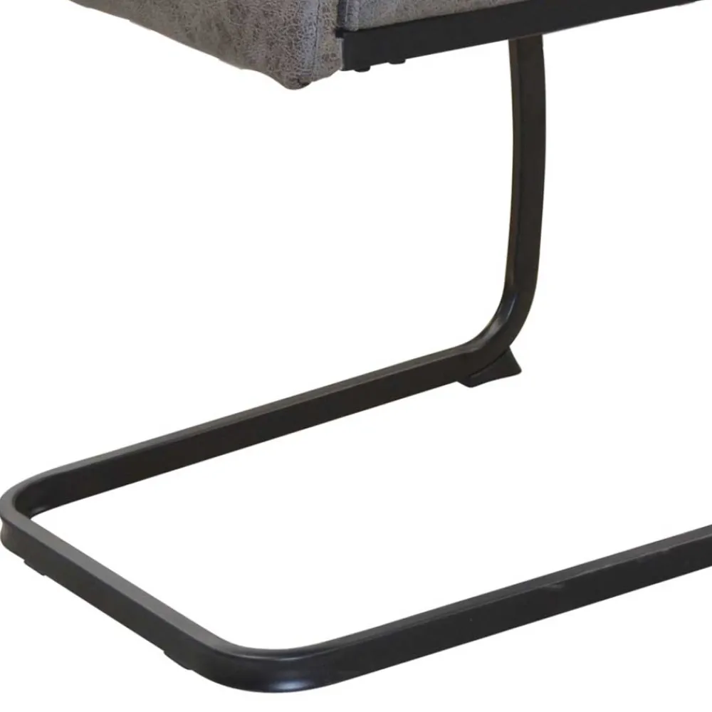 Wohnen Sessel|Stühle<Schwingstühle in Grau & Schwarz - Medeos (4er Set)