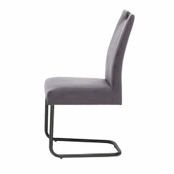 Wohnen Sessel|Stühle<Schwingstuhl Buleta mit Microfaser Bezug in Anthrazit (2er Set)