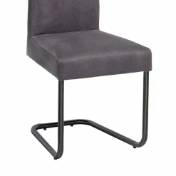 Wohnen Sessel|Stühle<Schwingstuhl Buleta mit Microfaser Bezug in Anthrazit (2er Set)