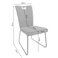 Wohnen Stühle<Schwingstuhl für Esstisch - Jaliasda (2er Set)