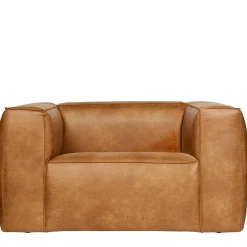 Wohnen Sessel<Sessel aus Recyclingleder in Braun Cognac - Baham