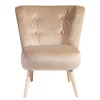 Wohnen Sessel<Sessel aus Samtvelours Beige - Modena