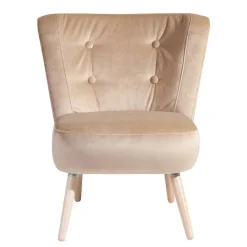 Wohnen Sessel<Sessel aus Samtvelours Beige - Modena