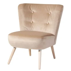 Wohnen Sessel<Sessel aus Samtvelours Beige - Modena
