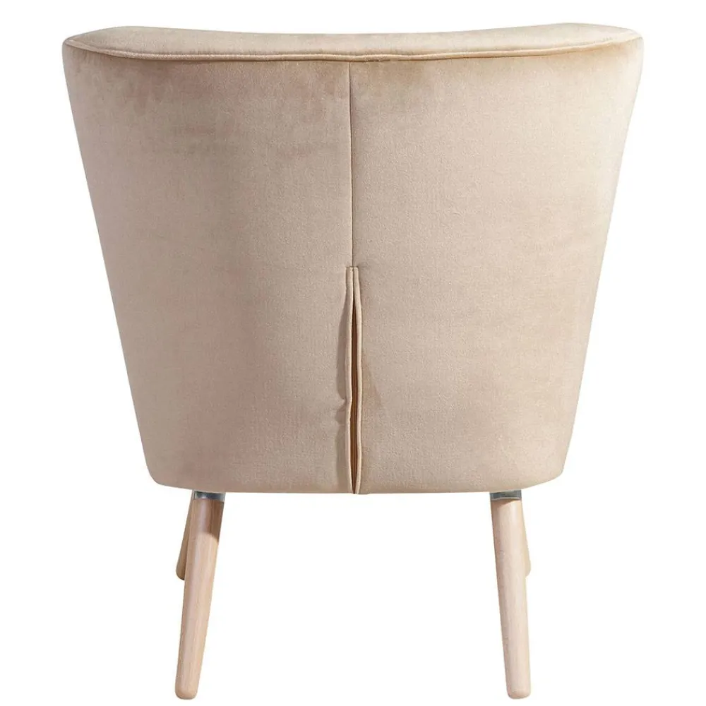 Wohnen Sessel<Sessel aus Samtvelours Beige - Modena
