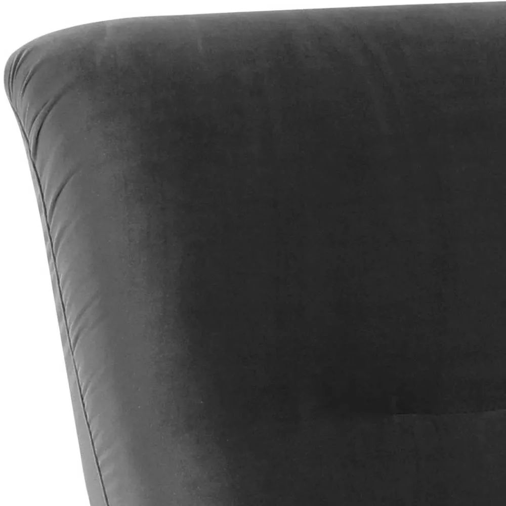 Wohnen Sessel<Sessel aus Samtvelours in Anthrazit - Izmael