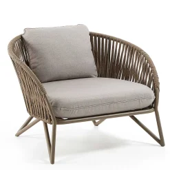 Wohnen Sessel<Sessel aus Seilgeflecht in Hellbraun & Beige - Rosmani