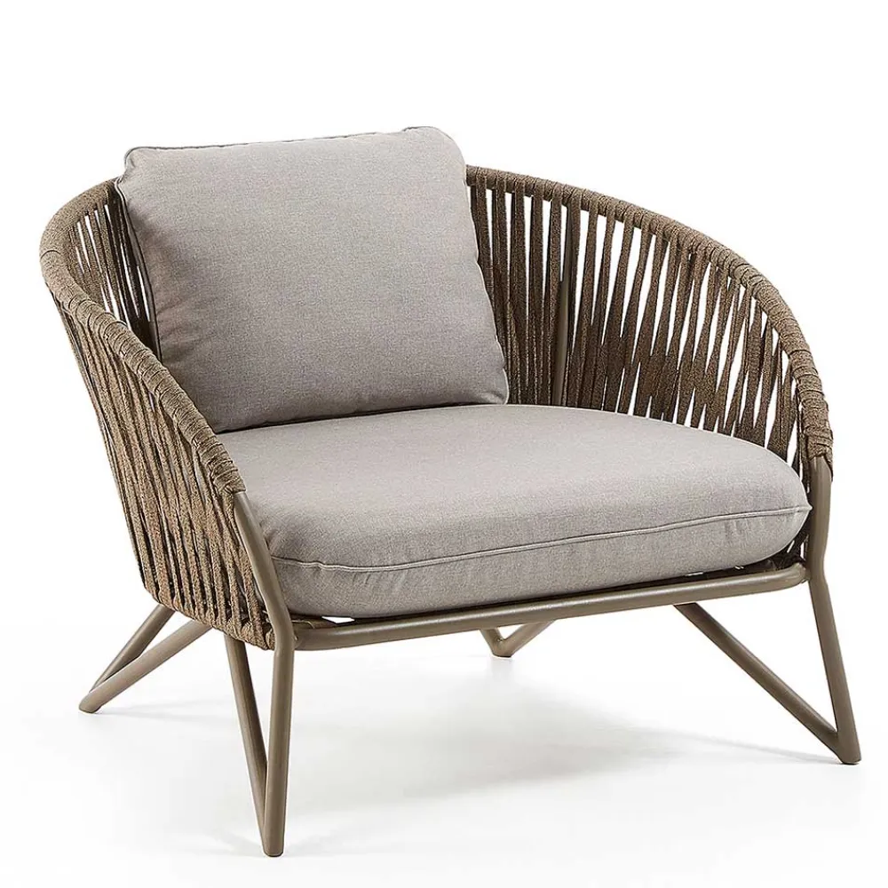 Wohnen Sessel<Sessel aus Seilgeflecht in Hellbraun & Beige - Rosmani
