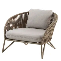 Wohnen Sessel<Sessel aus Seilgeflecht in Hellbraun & Beige - Rosmani