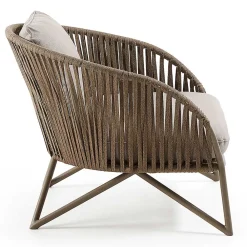 Wohnen Sessel<Sessel aus Seilgeflecht in Hellbraun & Beige - Rosmani