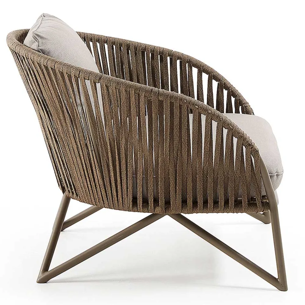 Wohnen Sessel<Sessel aus Seilgeflecht in Hellbraun & Beige - Rosmani