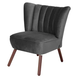 Wohnen Sessel<Sessel in Anthrazit und Nussbaum - Laois