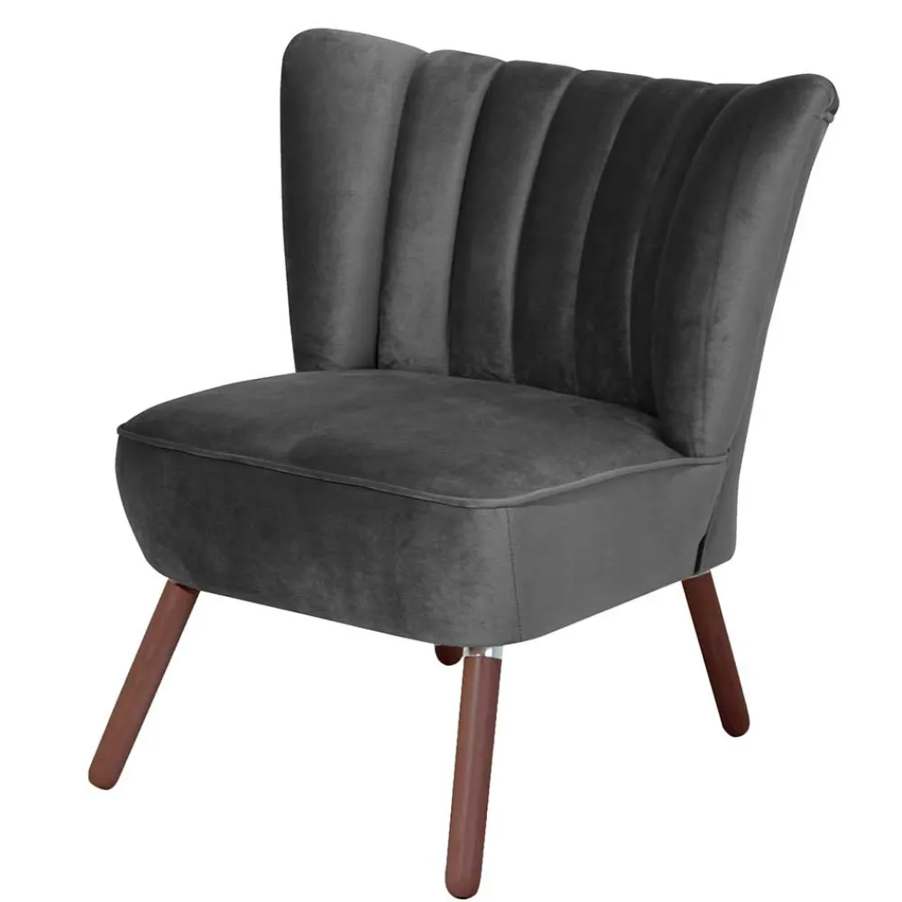 Wohnen Sessel<Sessel in Anthrazit und Nussbaum - Laois