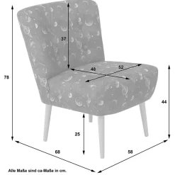 Wohnen Sessel<Sessel in Blau mit Planeten und Sternen - Marcs