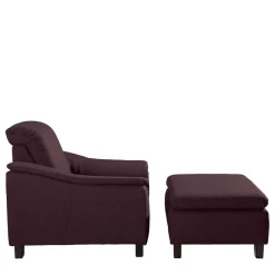 Wohnen Sessel<Sessel in Bordeaux und Nussbaum - Moranna