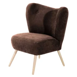 Wohnen Sessel<Sessel in Braun Velours und Buche - Cremana