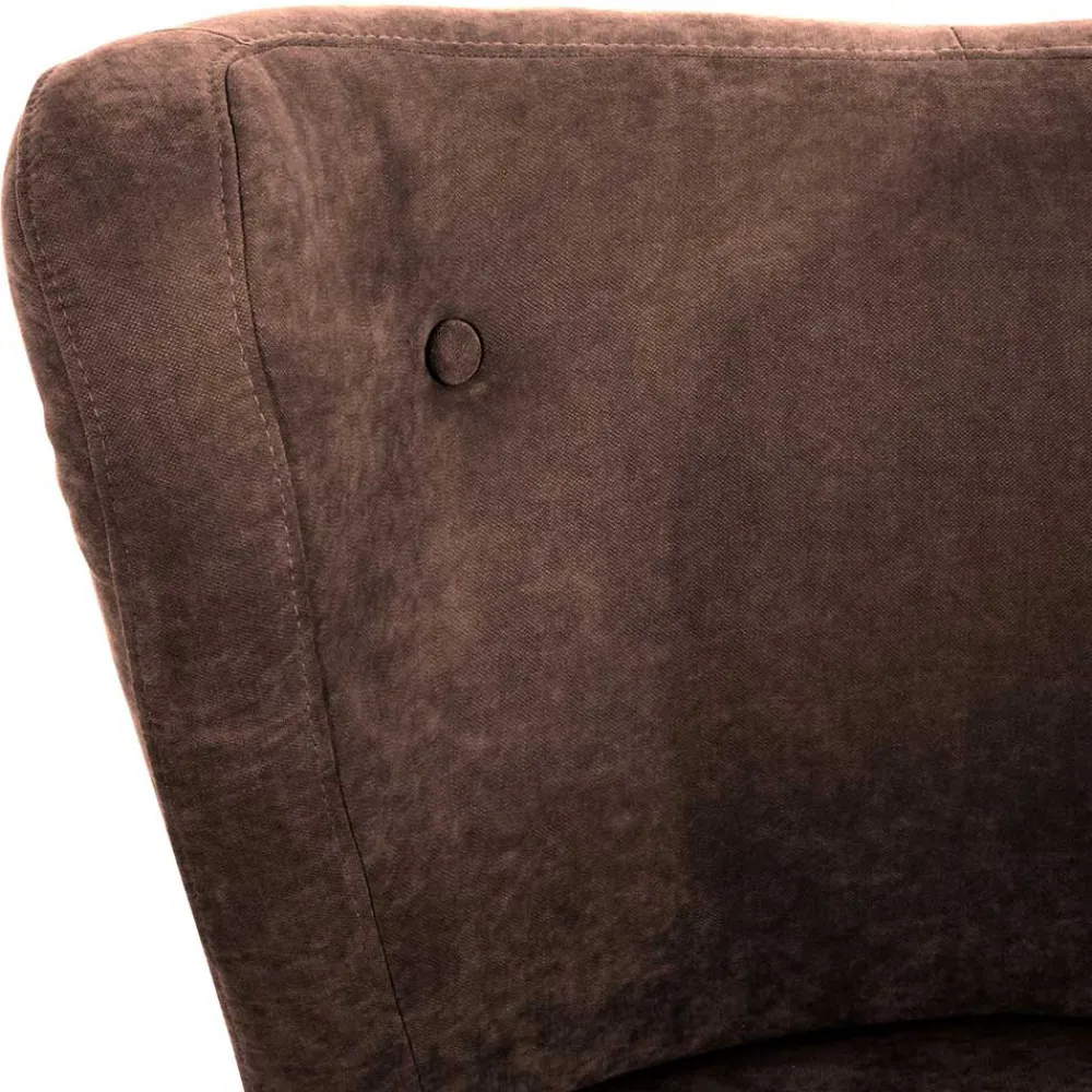 Wohnen Sessel<Sessel in Braun Velours und Buche - Cremana