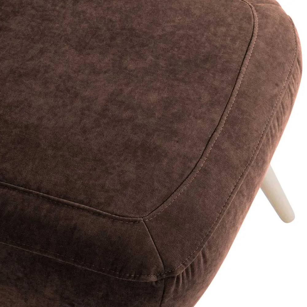 Wohnen Sessel<Sessel in Braun Velours und Buche - Cremana