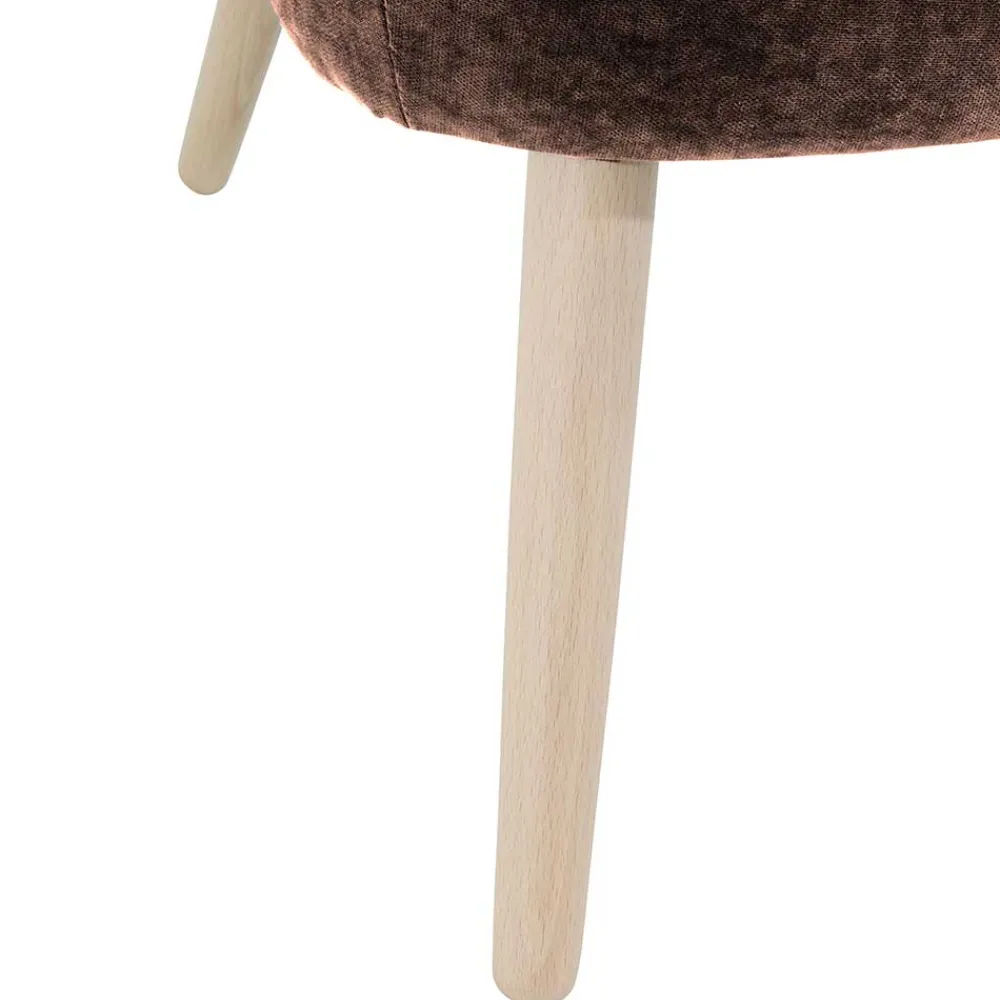 Wohnen Sessel<Sessel in Braun Velours und Buche - Cremana