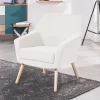 Wohnen Sessel<Sessel in Creme Velours-Stoff - Emia