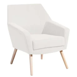 Wohnen Sessel<Sessel in Creme Velours-Stoff - Emia