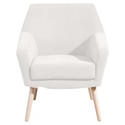 Wohnen Sessel<Sessel in Creme Velours-Stoff - Emia