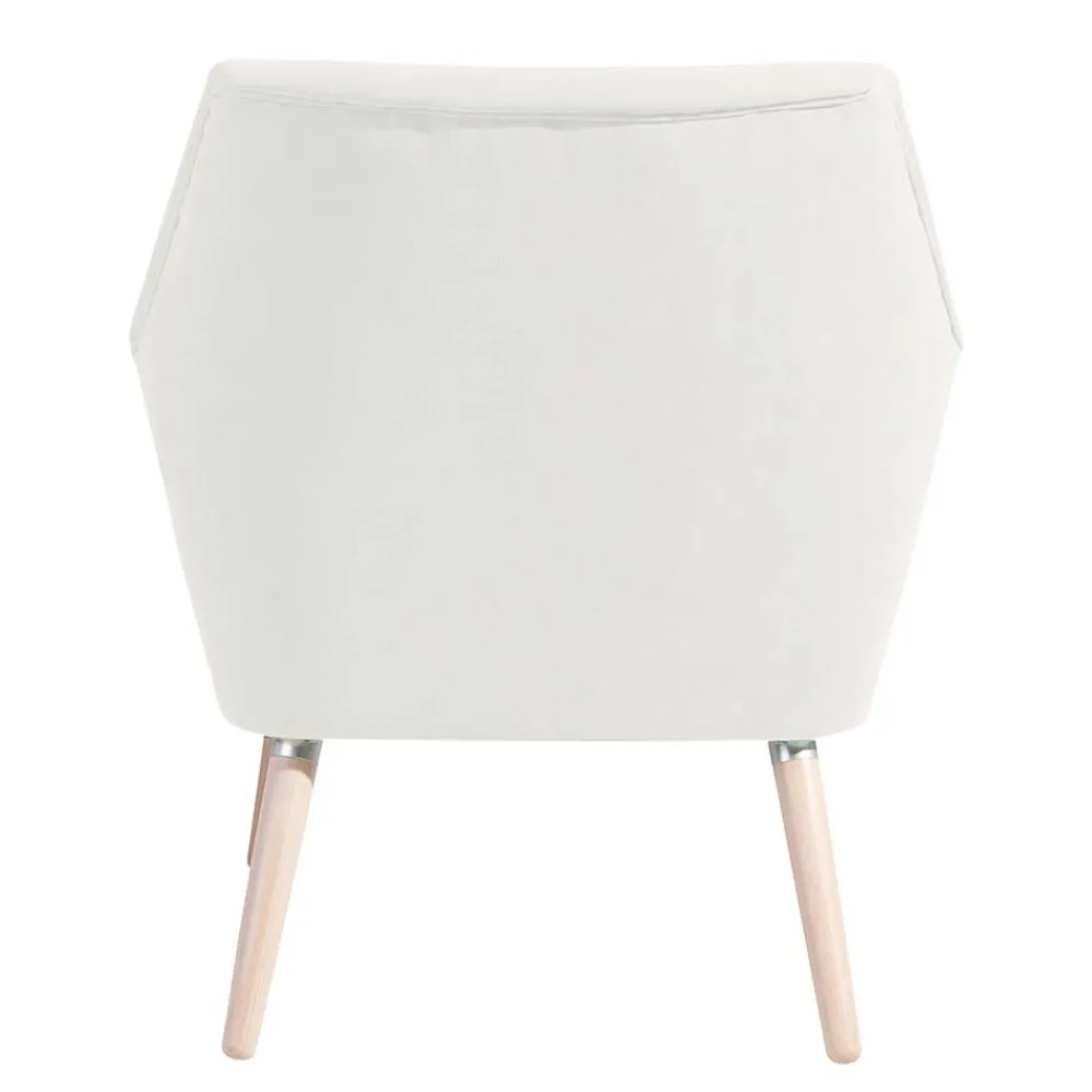Wohnen Sessel<Sessel in Creme Velours-Stoff - Emia